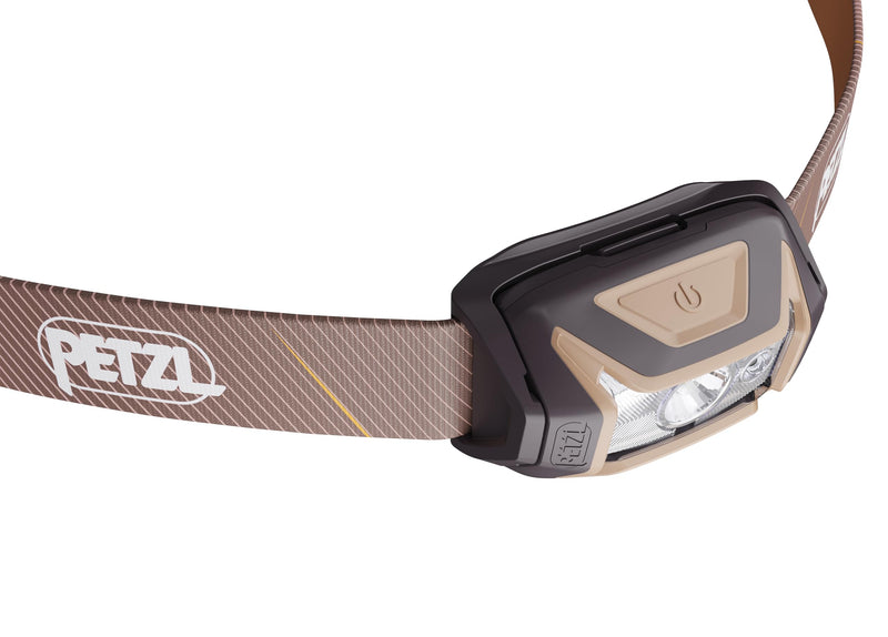 PETZL Tikka Headlamp - Compact 350 Lumen Light with Red Lighting, for Hiking, Climbing, Running, and Camping - Brown