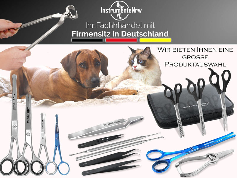 InstrumentNrw Plucking Tongs for Dog Ears Hair Tongs Dog Hair Plucking Tongs Animal Hair Remover Stainless Steel Rustproof with Internal Serrations without Lock in Professional Quality (16 cm) 16 cm - BeesActive Australia
