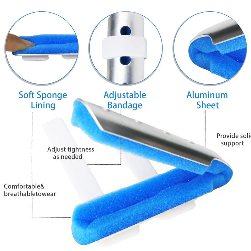 6 Pcs Finger Splints Finger Support Brackets Finger Stabilizers Fracture Rehabilitation Finger Straightening Arthritis Knuckle Immobilizationm Blue Medium - BeesActive Australia