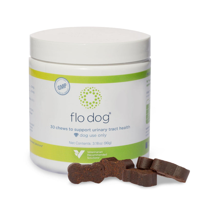 Flo Dog Cranberry Supplement for Dogs by Veterinarian Recommended Solutions - Bladder Control for Dogs - Urinary Tract Support - Cranberry Chews - Immune & Gut Support
