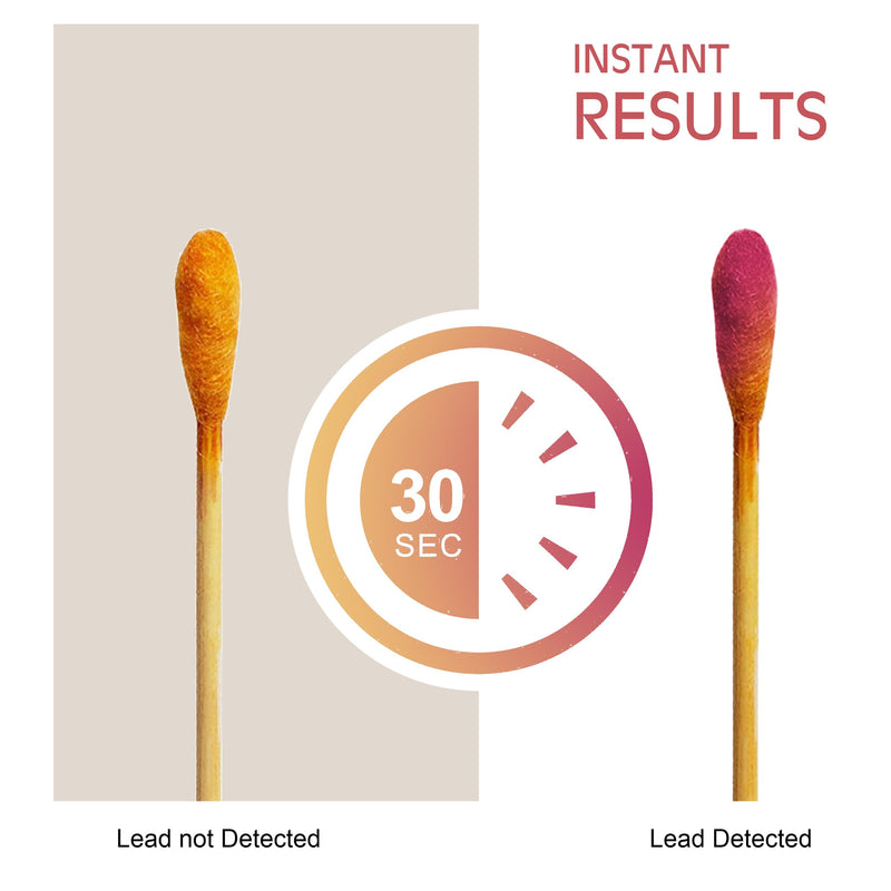 AAwipes Lead Test Swab Kit (60 Rapid Home Testing Swabs) 30-Second Results. Dip in Water. Home Use for - Painted, Jewelry, Ceramics, Wood (LS60) 60 - BeesActive Australia