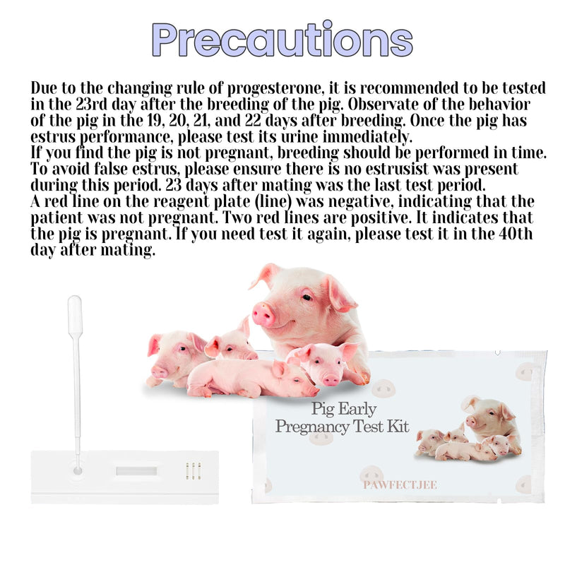 10-Pack Pig Pregnancy Tester Strips - Accurate & Easy-to-Use Tool for Early Diagnosis in Sows - Ideal for Early Detection of Pregnancy - BeesActive Australia