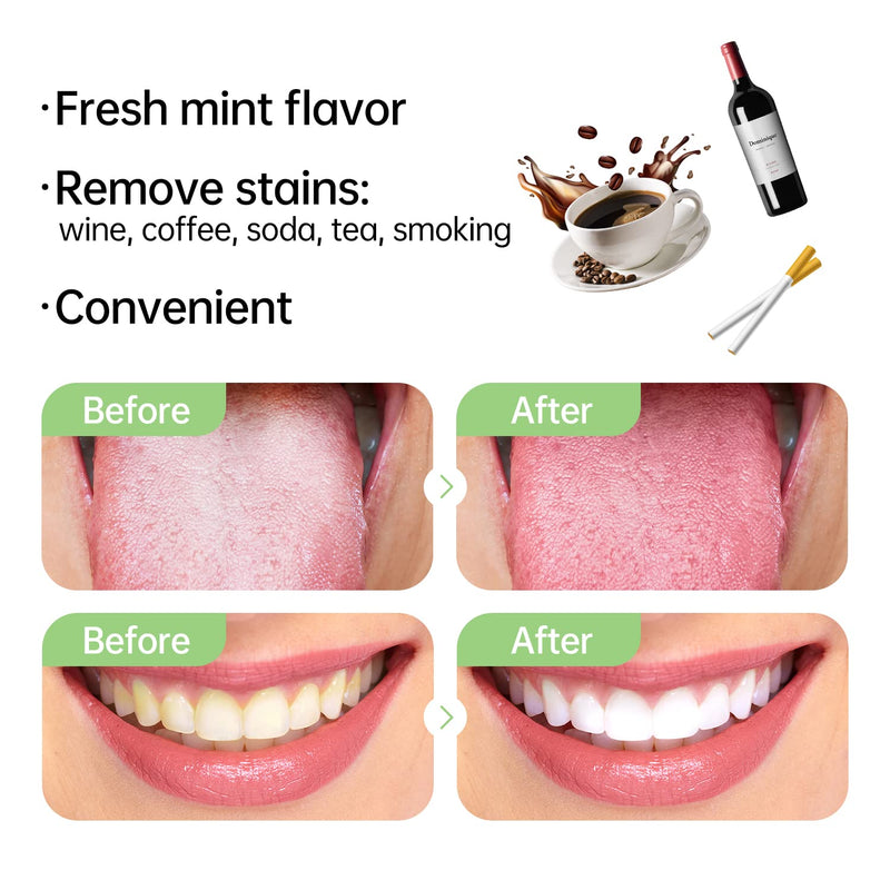 Finger Teeth Wipes for Adults, 60pcs, Oral Brush ups for Teeth Cleaning, Deep Cleaning Teeth Wipes, Gum Cleanning, Teeth Whitening Wipes, Oral mucosa cleaner, Mint Flavor - BeesActive Australia