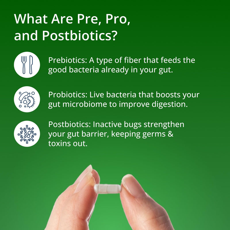 Metagenics UltraFlora Triplebiotic, Shelf-Stable, 30 Capsules | Prebiotic, Probiotic and Postbiotic Blend with Akkermansia, Supports Digestive Balance, Microbiome and Immune Function