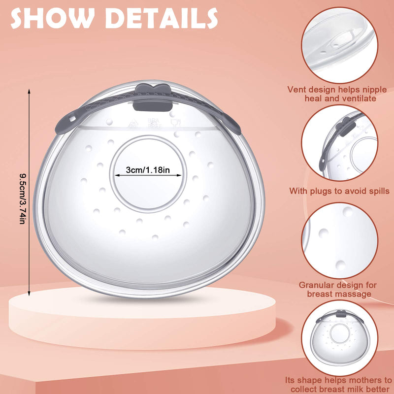 Lictin Breast Shell Breastmilk Collector for Breastfeeding-2 Pcs Silicone Breast Pad Nursing Cup Milk Saver for Nursing Moms Protect Sore Nipples Soft and Reusable with Box 2 Count (Pack of 1) Lnp5 - BeesActive Australia