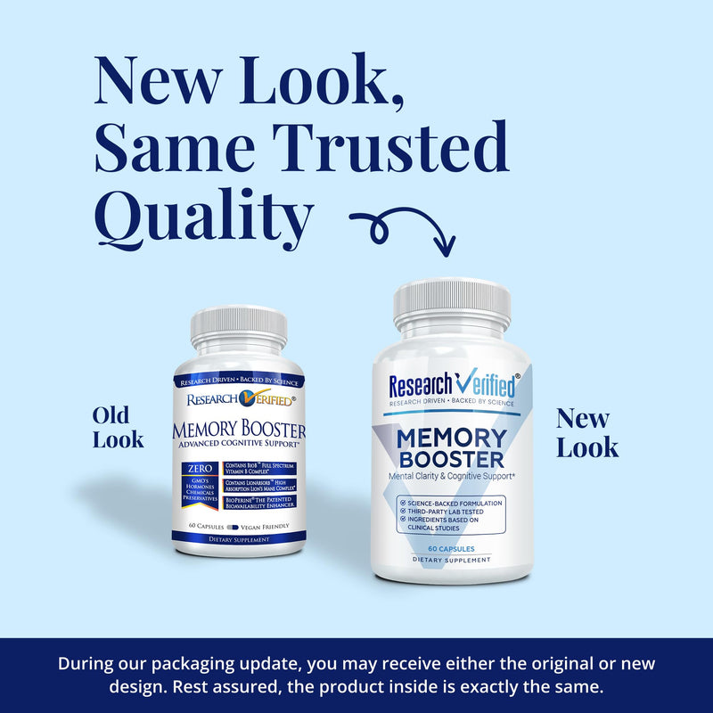 Research Verified Memory Booster - Nootropic Supplement - Enhance Cognition and Memory - Lion’s Mane, Ginkgo Biloba, BioPerine - 60 Capsules - Non-GMO - Made in the USA 1