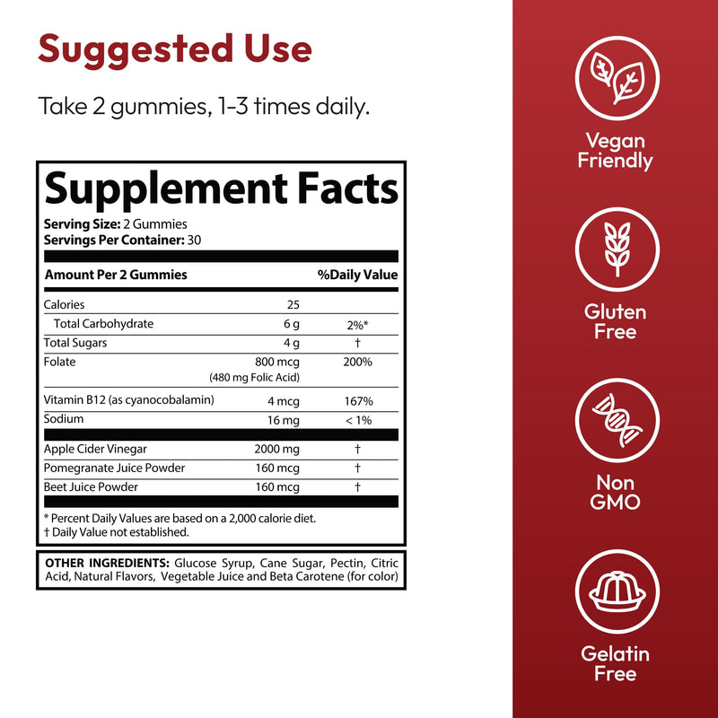 Justified Laboratories Trim Tummy Keto ACV Gummies Extreme (2000 mg) - 60 Count - Made with the Mother & Vitamin B12 - Non-GMO, Vegan, Gluten Free - 30 Servings 60 Count (Pack of 1)
