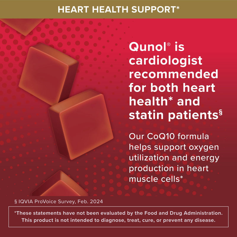 Qunol CoQ10 200mg Soft Chews, Extra Strength, Ultra High Absorption, 90ct | #1 Cardiologist Recommended Supplement for Heart Health, Coenzyme Q10 Supplement to support Vascular Health & Cellular Energy 90 Count (Pack of 1)