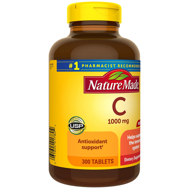 Nature Made Extra Strength Vitamin C 1000 mg, Dietary Supplement for Immune Support, 300 Tablets, 300 Day Supply 300 Count (Pack of 1) - BeesActive Australia