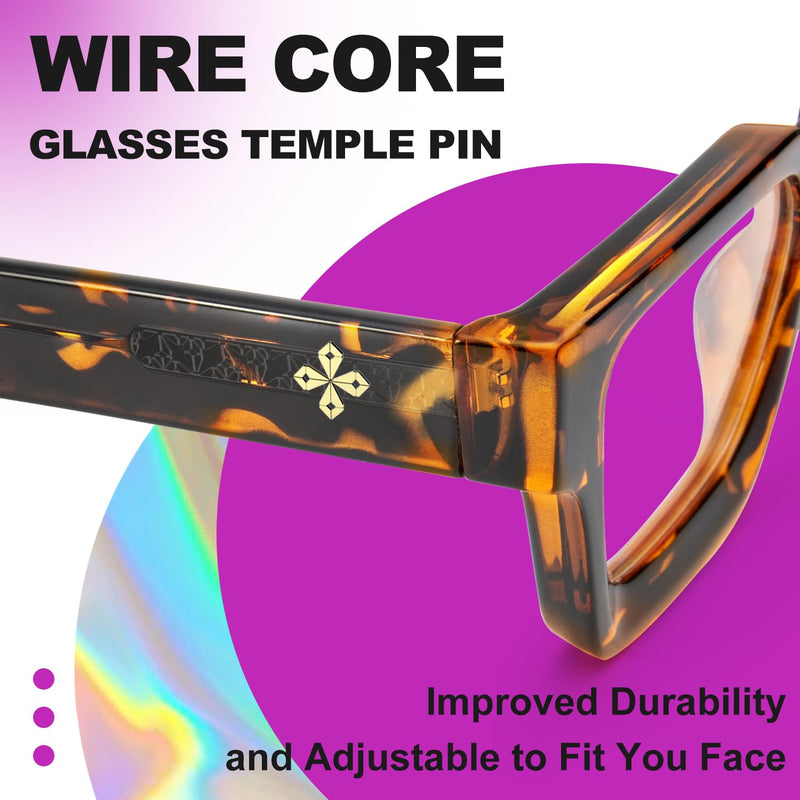 VISOONE Blue Light Blocking Glasses Rectangle Chic Preppy Look MultiColor Frame for Women Men RIVER River Upg Coco Tortoise - BeesActive Australia