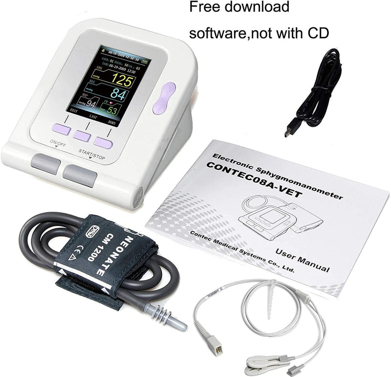 CONTEC CONTEC08A-VET, Cat Dog Vet Automatic Blood Pressure Monitor Veterinary Electronic SPO2 Tongue Lip Probe - BeesActive Australia