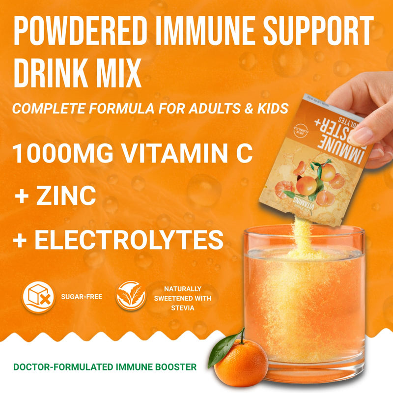 Dr. Price's Vitamins Immune Support Vitamin C Powder, Zinc, Mandarin, 20pk | Immune Booster Electrolyte Mix, Vitamin D3, Vitamin C 1000mg, Sugar Free Hydration, Made in USA, Doctor-Formulated Supplement 2.5 Ounce (Pack of 1)