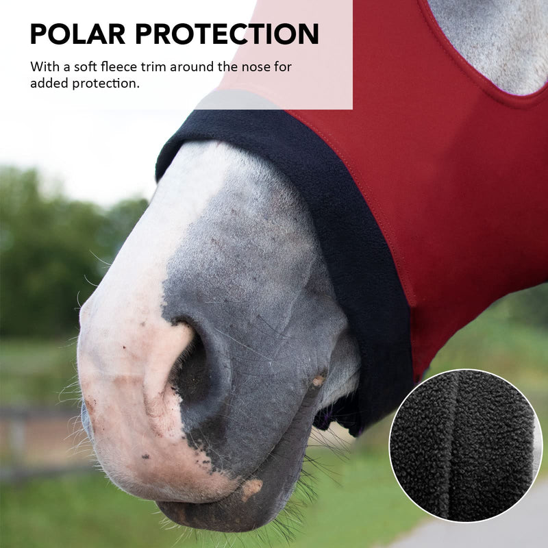 Harrison Howard Stretch Horse Slinky Hood All-Covered Comfortable Horse Sleazy Neck with Zipper -Red Large Red Full (Large) - BeesActive Australia