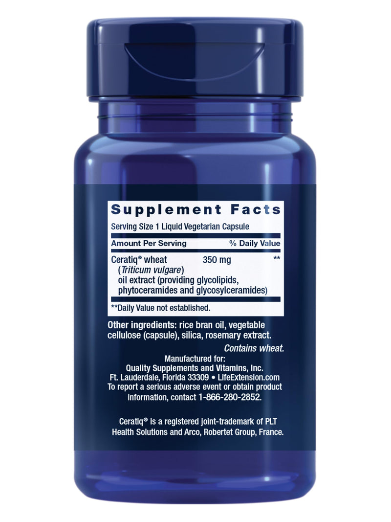 Life Extension Skin Restoring Ceramides for Wrinkles, 30 Liquid Capsules Unflavored 30 Count (Pack of 1)