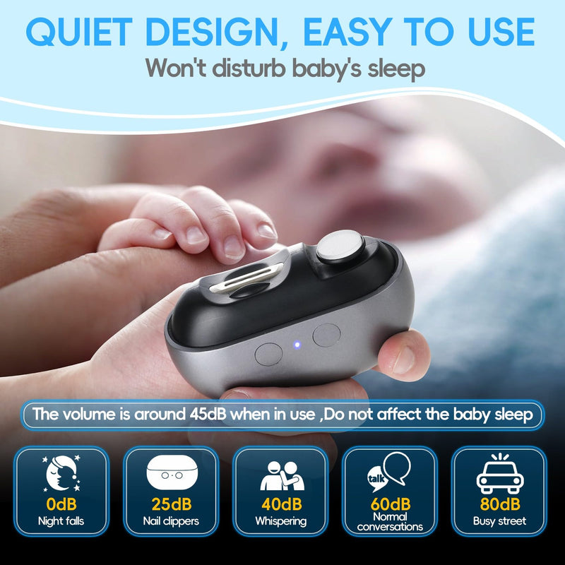 Electric Nail Clipper, 3 in 1 Electric Nail Trimmer and Polisher with LED Light & Clip Storage, USB Rechargeable, 2 Speed Electric Nail File for Baby, Kids, Caregivers, Seniors - BeesActive Australia