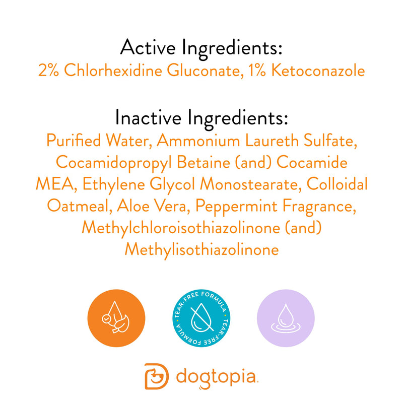 Keto-Dog Medicated 12oz Shampoo for Dogs and Pets – Hint of Mint Scent | Therapeutic Medicated Shampoo with Moisturizing Colloidal Oatmeal | Soothes and Relieves Irritated Skin - PawsPlanet Australia