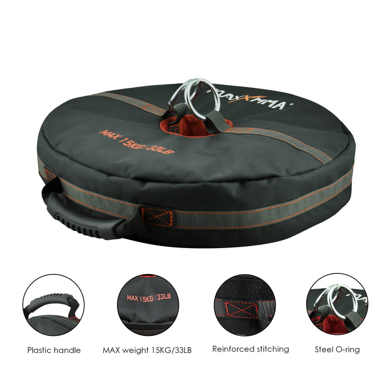 MaxxMMA Double End Heavy Bag Anchor (Unfilled) Core Training Tool Weight Bag Multifunctional 3-in-1 - Punching Boxing MMA Workout Fitness
