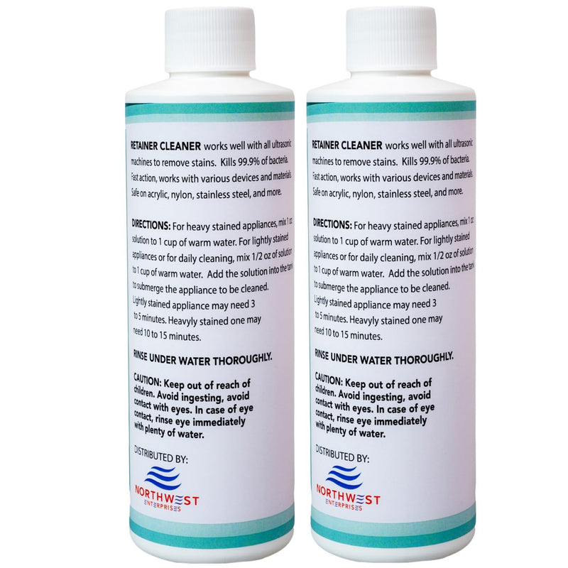 Ultrasonic Retainer Cleaner Solution Concentrate - Ultrasonic Denture Cleaner for Ultrasonic Machines - Cleans Mouthguards, Invisalign, and Nightguards - Updated Formula (Mint) (16 Ounces) 16 Ounces