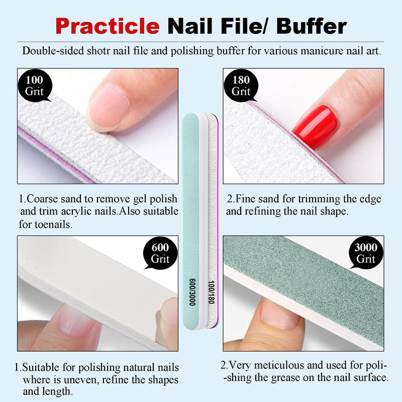 2PCs Gel Nail Polish Remover - 30ML,Fast & Easy, with Roller Cuticle Oil, No Need to Wrap and Soak, Remove Gel Polish in 2-5 Minutes at Home, No Damage to Nails, with Cuticle Pusher Tool,Nail File 2PCs Gel Remover & Cuticle Oil & Manicure Tools