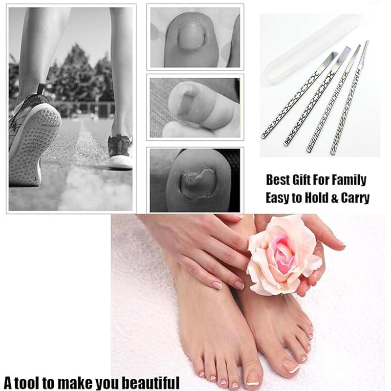 Stainless steel ingrown toenail pedicure knife set,professional foot skin scraper repair sharp blade kit for nail corn callus paronychia treatment. (4) 4