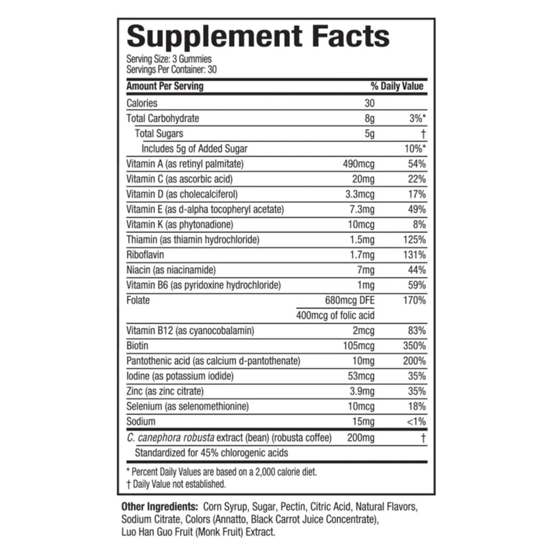 Hydroxycut Weight Loss + Multivitamin Gummies, 90 Count | Metabolism Support Supplement for Men and Women, Green Coffee Extract, 15 Vitamins and Minerals, Caffeine Free 90 Count (Pack of 1)