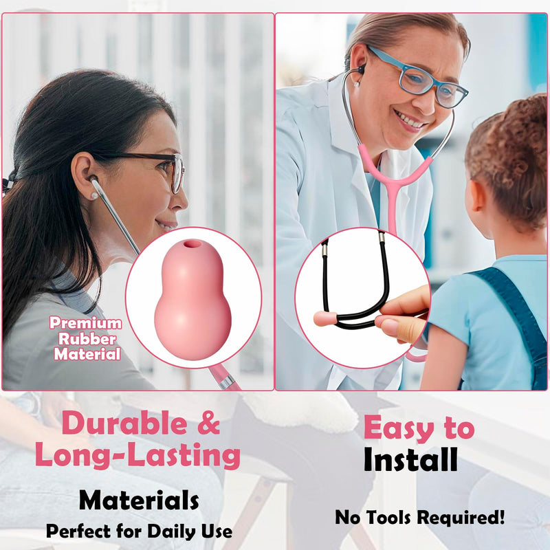 Silicone Ear Tips Earbud Replacement for Littmann Stethoscopes - Comfortable Fit Littman Ear Tips ReplacementÔºåStethoscope Ear Pieces,Cardiology IV Parts & Littmann Stethoscope Parts (pink) pink - BeesActive Australia