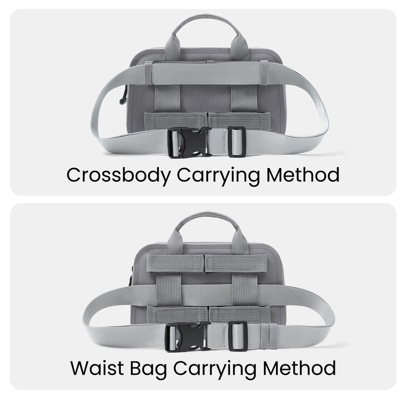 Floating Waterproof Fanny Pack with Extra-Long Adjustable Belt – Secure Waterproof Belt Bag for Phone, Passport, and Wallet, Ideal for Swimming, Kayaking, Boating, Beach, Fishing, Waterpark Gray