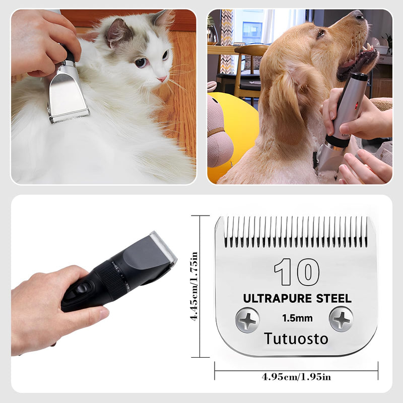 10# Clipper Blades Pet Grooming Clipper Replacement Blades Detachable Blade Compatible with andis/wahl/Oster Dog Clippers 10# - BeesActive Australia