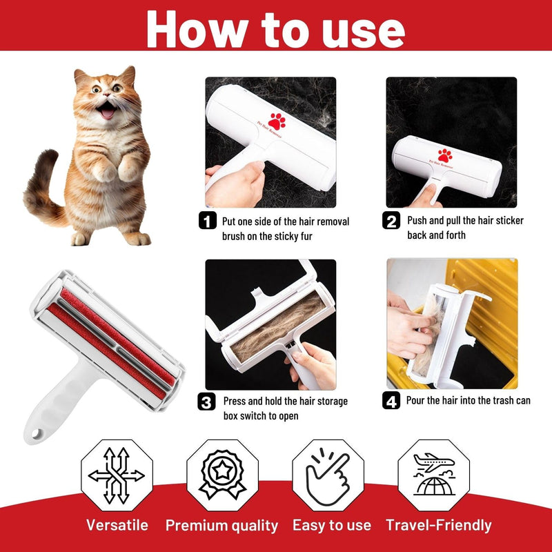 Ja&Ja Pet Hair Remover for Laundry Self-Cleaning Dog Hair Remover for Effortless Hair Removal Ultra-Fast and Efficient Reusable Lint Rollers for Pet Hair Large Capacity Dustbin lint Roller - BeesActive Australia