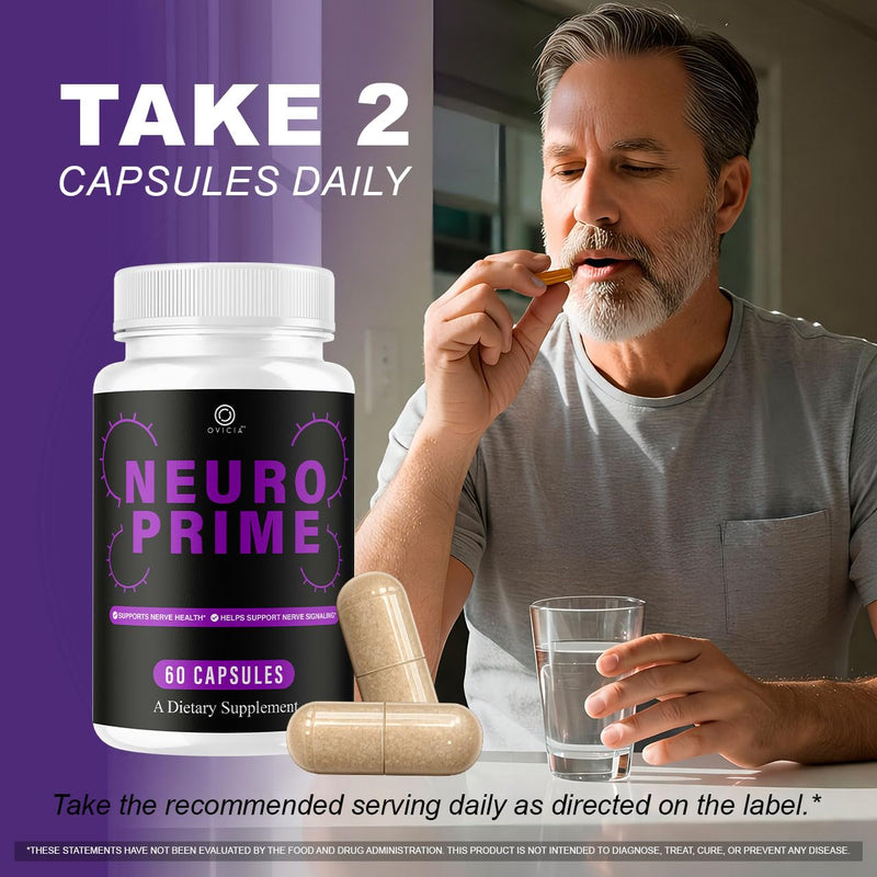 Neuro Prime - Neuro Prime Advanced Formula Capsules, NeuroPrime Pills All Natural Ingredients Daily Premium Support Vitamins for Overall Health & Wellness Reviews, 60 Capsules for 1 Month