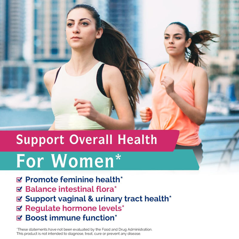 Innate Vitality Probiotics for Women, 100 Billion CFUs 18 Strains, Prebiotics and Probiotics, with Cranberry, Vitamin C & B6 P5P, Vaginal & Digestive Health, Non refrigerated, 60 Caps
