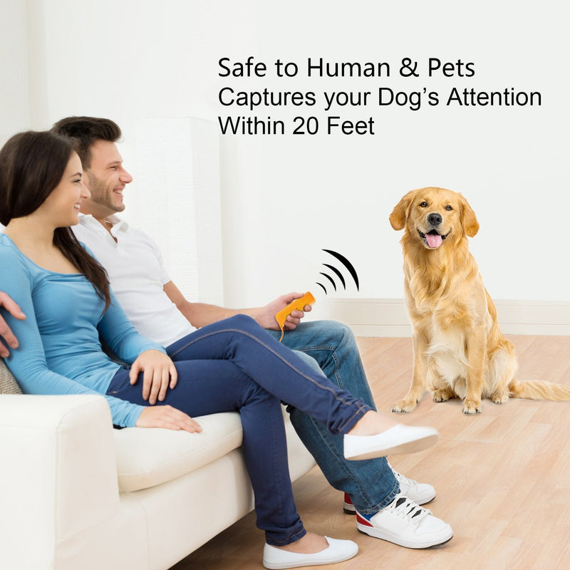 Frienda LED Ultrasonic Dog Trainer Device 3 in 1 Stop Barking Stop Bark Handheld Dog Training Device (Yellow) - BeesActive Australia