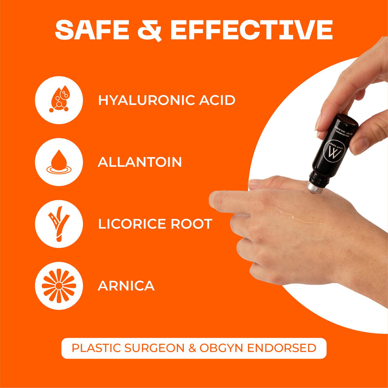 Motivo Scar Serum - Silicone Scar Treatment for New Surgical Scars, Burns, Procedures & Acne Scars - Helps Itching and Irritation for Kids & Adults - Helps Flatten & Soften Scars (10ml) - BeesActive Australia