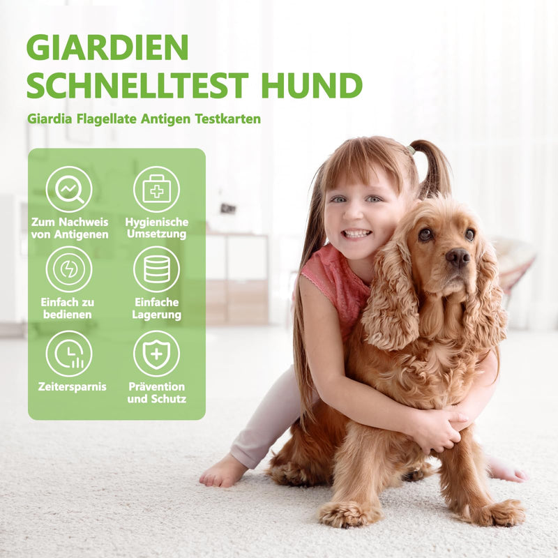 ISENVO 2 x Giardia rapid test for dogs and cats - Giardia test reliable as a test for intestinal parasites and diarrhea - for dogs and cats with Giardia (2 x test kit) - BeesActive Australia