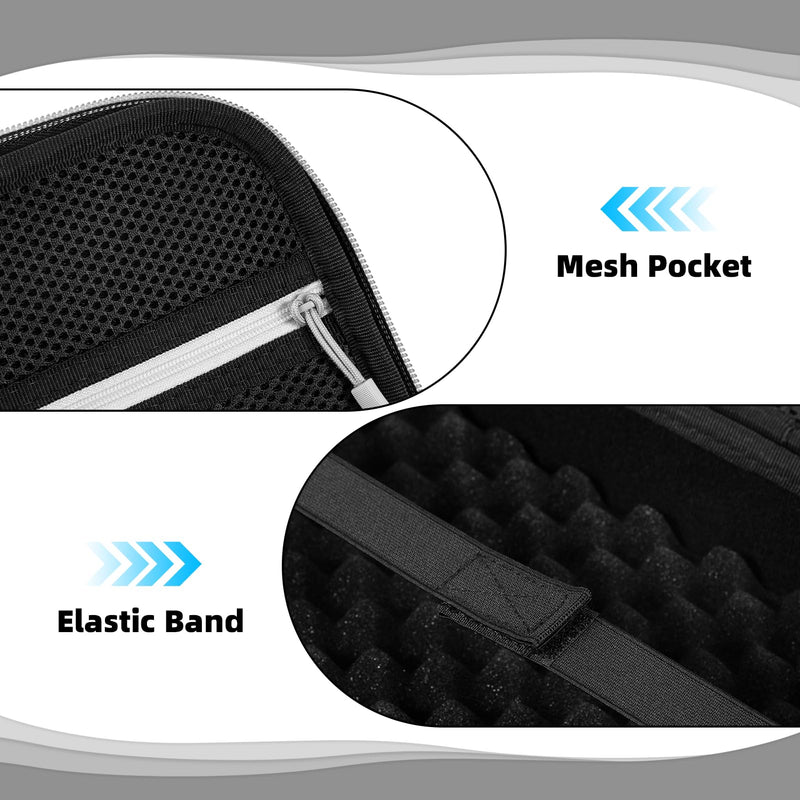 Hard Case for Smart Nebulizer,Portable Nebulizer Bag,Desktop Inhaler Nebulizer for Home Travel Use,Medical Case for Inhaler Spacer, Masks, Asthma Accessories Medicine Storage Bag, Black - BeesActive Australia