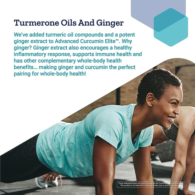 Life Extension Advanced Curcumin Elite Turmeric Extract, Ginger & Turmerones – For Healthy Inflammatory & Immune Response and Cardiovascualr & Brain Health – Gluten-Free, Non-GMO – 30 Softgels - BeesActive Australia