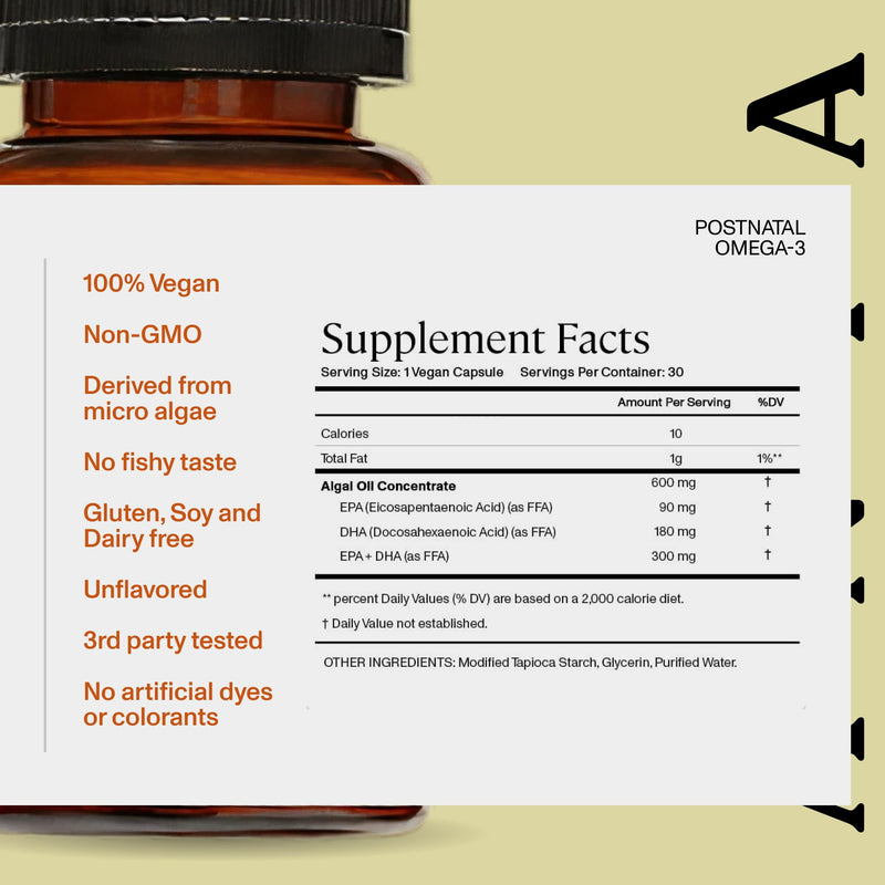 ANYA Postnatal Vitamin Bundle, Multivitamin for Postpartum, Vegan | Multivitamin with vitamins C, D, B12, zinc, omega-3 DHA & EPA. Vegan, non-GMO, gluten-free formula 1 Count (Pack of 2)