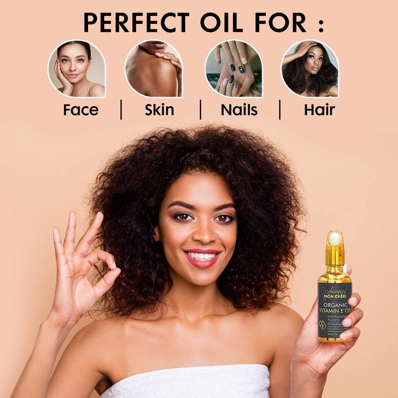 Pure Organic Vitamin E Oil - 1oz Dropper | Soften, Fade Dark Spots & Redness, Scars, stretch marks Improve Texture - BeesActive Australia