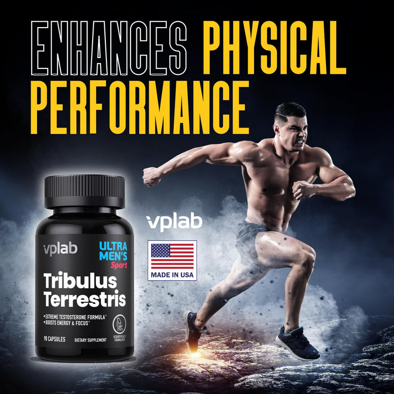 VPLab Ultra Men's Tribulus Terrestris - Daily Multivitamin Supplement for Men with Tribulus Terrestris Extract and Zinc - Supports Levels & Immune System, 90 Capsules - BeesActive Australia