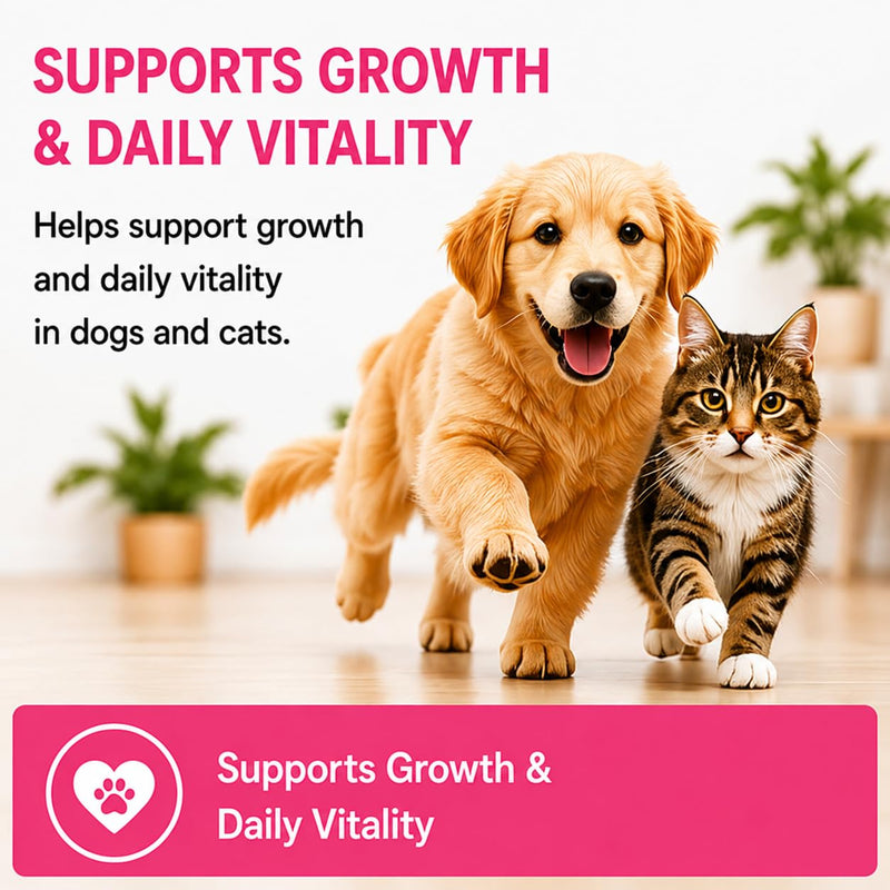 Immune Support Liquid Supplement for Dogs & Cats, Daily Wellness Drops to Support Immune Health, Healthy Growth & Development for Puppies, Kittens and Adult Pets