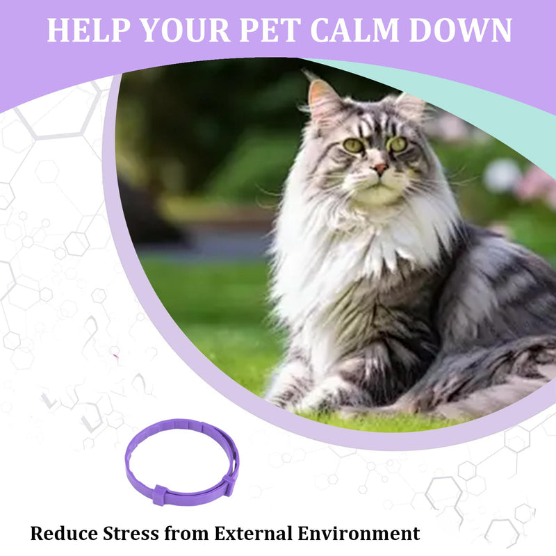 Pack of 4 Calming Collar for Cats, Calming Collar for Dogs, Adjustable Calming Collars, Calming Agent, Relieves Anxiety in Cats and Dogs, Calming Collar, Anti-Stress Cat Neck - BeesActive Australia