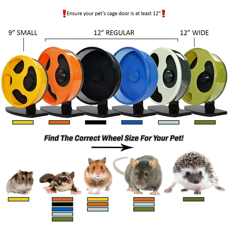 Silent Runner Pro | Sugar Glider Exercise Wheel (Black with Attachment) Black with Attachment - BeesActive Australia