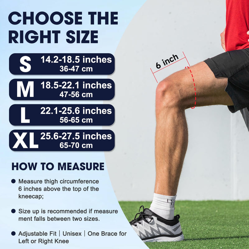 NEENCA ELITE Knee Brace for Men & Women - Open-Back Knee Support with Side Stabilizers & Patella Support for Meniscus Tear, Arthritis Pain, Injury Recovery, Running, Sports (Black, Large) Black
