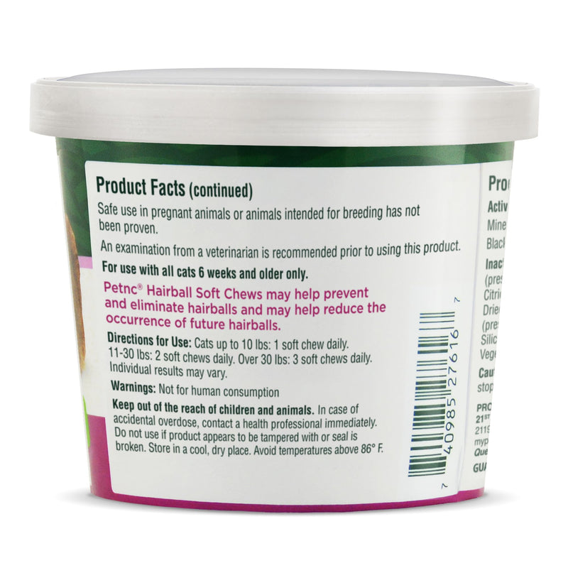 PetNC Natural Care Hairball Soft Chews for Cats, 90 Count - PawsPlanet Australia