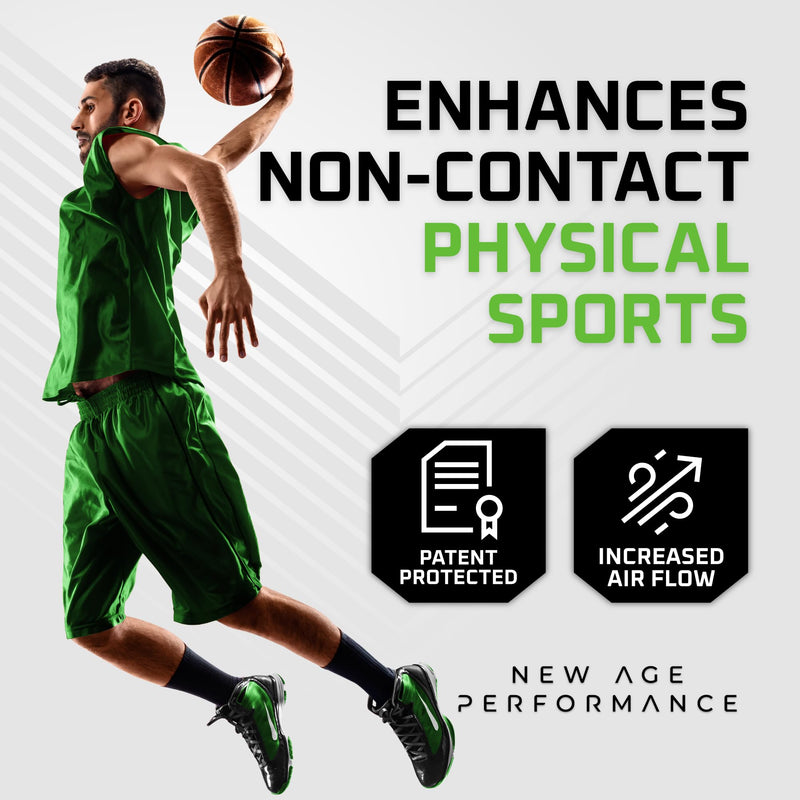 New Age Performance 5DS Core Mid Profile Fitness Mouthpiece, Enhance Athletic Performance for Weightlifting, Endurance, and All Non-Contact Sports, Clear
