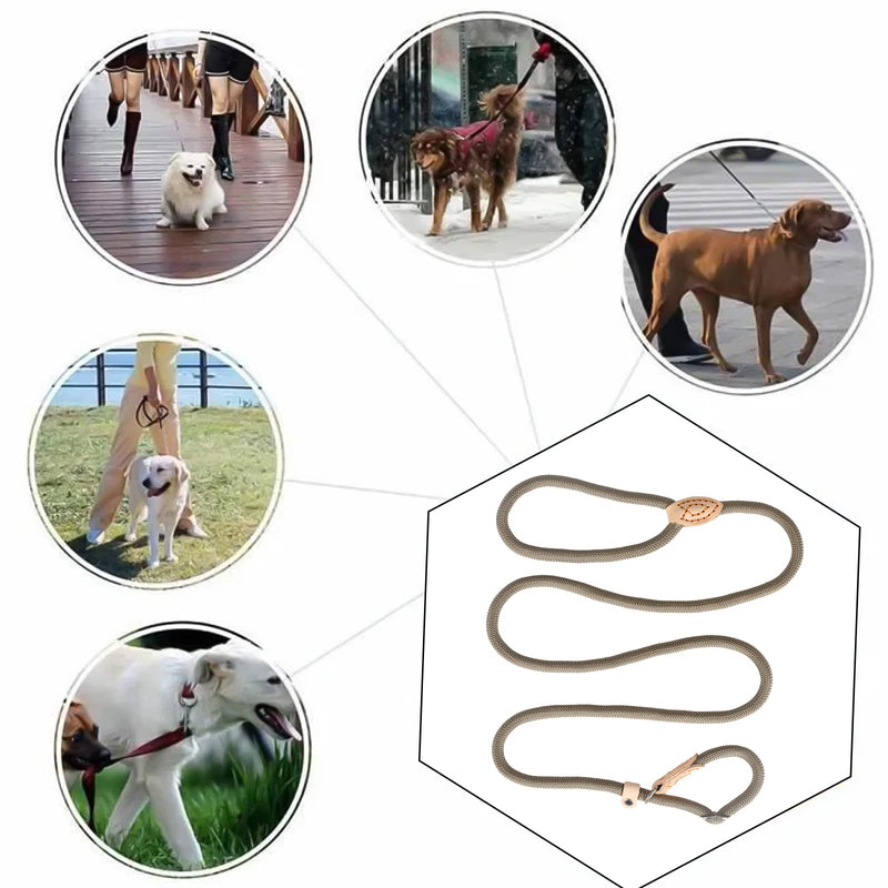 KOSHIFU Dog Lead Retriever Lead with Pull Stop Moxon Lead 120cm Soft Braided Handle with Collar Adjustable Retriever Leads for Small Medium and Large Dogs - BeesActive Australia