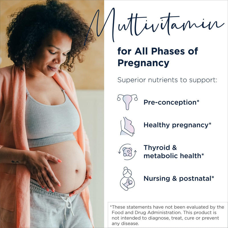 Designs for Health Prenatal Pro Methylated Multivitamin for Women - Prenatal Vitamins with Iron, A, D, E + Vitamin K with Methylated Folate, Calcium Magnesium Zinc for Nursing + Postpartum (120 Caps) Standard Packaging