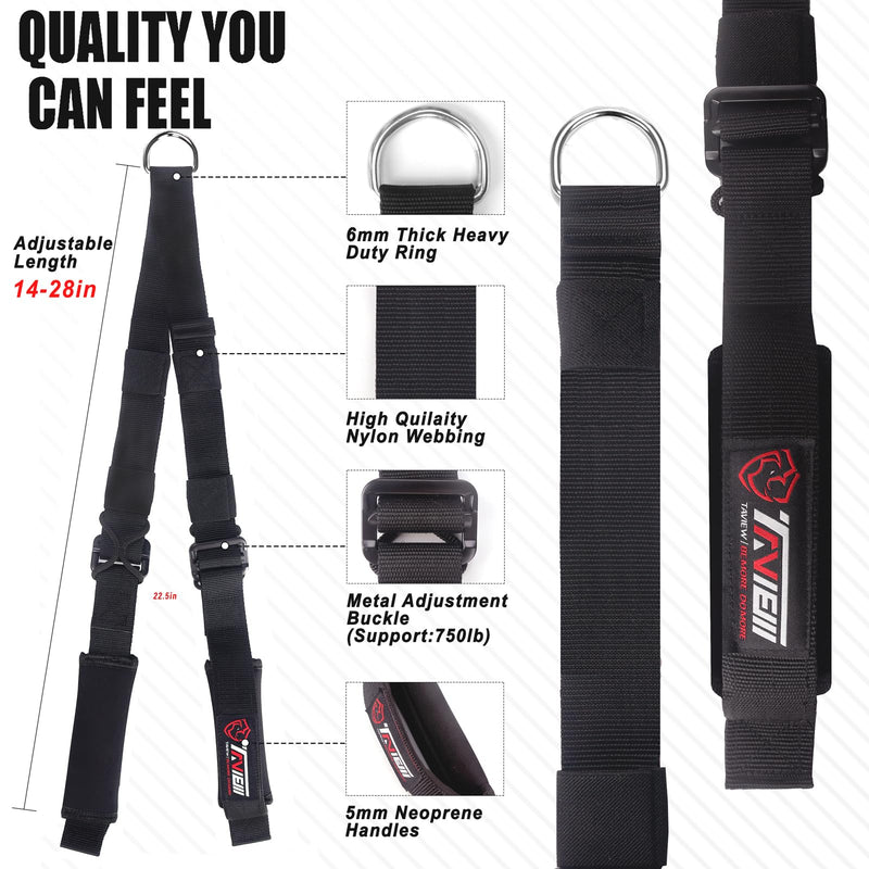 Tricep Rope Cable Attachment Adjustable (26-56 Inches), 27/36/48/55 Inches Long Tricep Rope Alternative, Greater Range of Motion,Gym Rope Equipment for Home/Gym Accessories Red Ajustable (13-28inch)