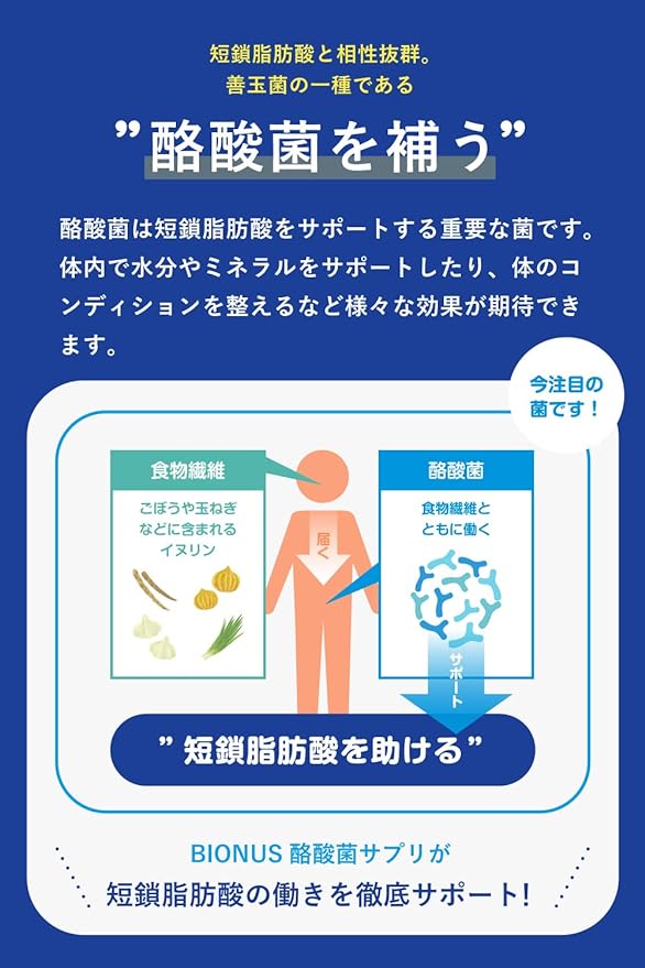 Bionas Butyric Acid Bacteria Supplement 2.55 billion pieces 85 million pieces in 1 tablet [Adopts acid-resistant capsules, 1 tablet per day] Short-chain fatty acids Fructooligosaccharides Lactic acid bacteria Bifidobacterium 30 days supply - BeesActive Australia