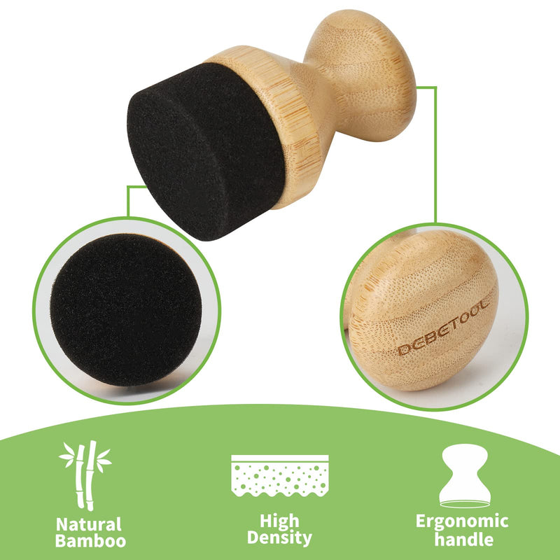 2Pack Cutting Board Oil Wax Applicator for Food Grade Mineral Oil Board - Natural Bamboo Applicator for Cutting Boards，Wooden Spatula，Spoon and Other Utensils - BeesActive Australia